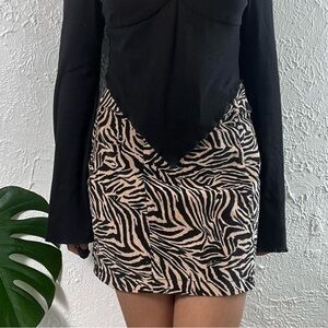 Wild Fable Black and White Zebra Pencil Skirt